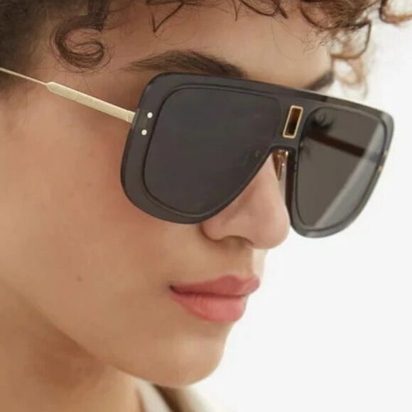 NEW Dior ULTRADIOR MU B0B0 Gold Blue Unisex Mask Sunglasses - Picture 7 of 16